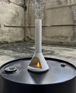Flue, candle holder with Incense diffuser.