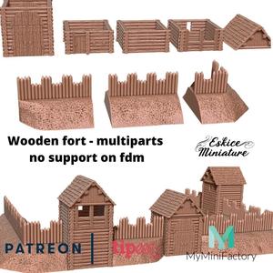 Fortin bois (multiparts) – 28mm for wargame