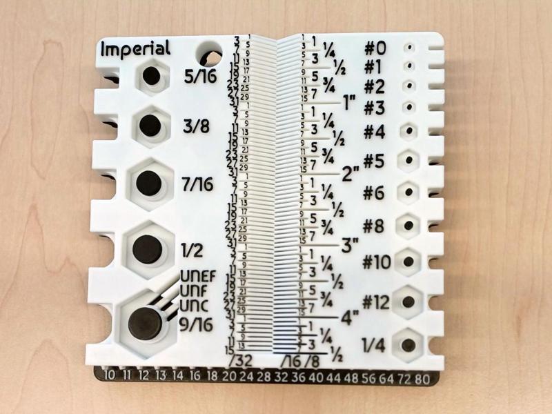 Imperial Bolt Nut Pitch Measuring Gauge #0 - 9/16