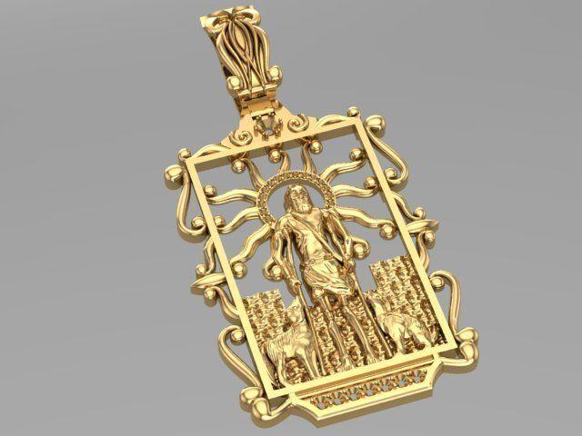 San Lazaro Pendant with Custom Bail GOLD