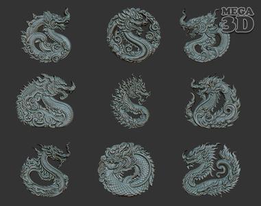 Naga basrelief Pack 240810 3D Model Collection