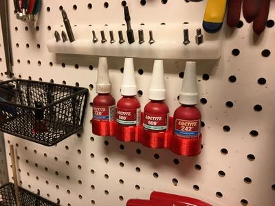 Loctite small bottle holder for pegboard