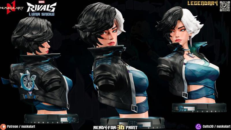 Luna Snow - Marvel Rivals - Collectible Legendary 3D Printing Figure Bust Stl