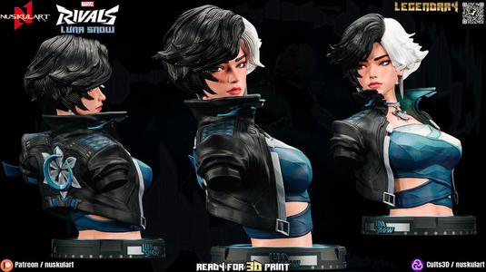 Luna Snow – Marvel Rivals – Collectible Legendary 3D Printing Figure Bust Stl