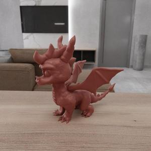 3D Cute Dragon Figure Gift for Kids with 3D Print Stl Files & 3D Printed Dragon, 3D Printing, Dragon Decor, 3D Figure Print, Dragon Statue