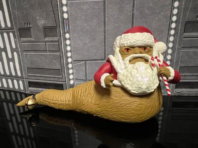 STAR WARS ADVENT CALENDAR 2022 DAY #25, JABBA CLAUS FIGURE, 3.75″, 1/18 KENNER, HASBRO