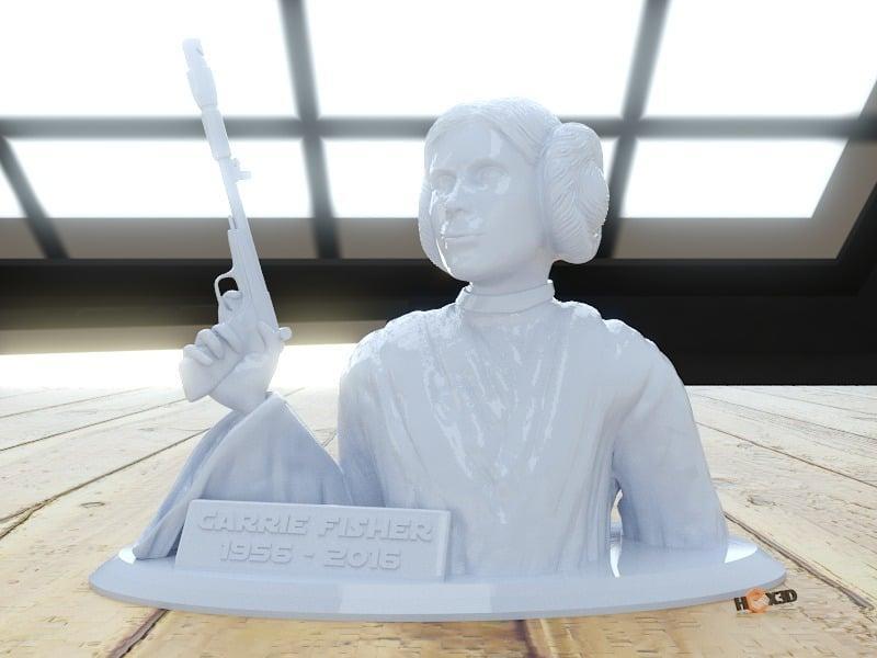 Carrie Fisher Memorial Bust - 1956-2016