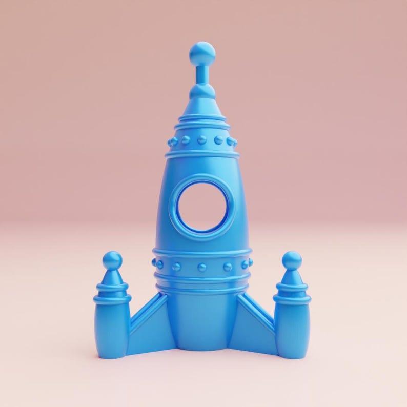3d printer file rocket spaceship toy idea for gift