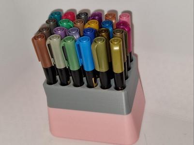 Sturdy 24-Slot Colouring Pen Holder Pot
