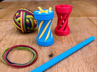 Spiral Fidget Rubberband Racer