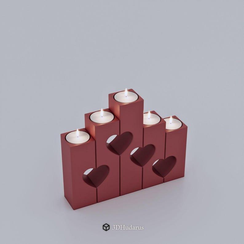 Heart Candle Holder 3D Print Stl File