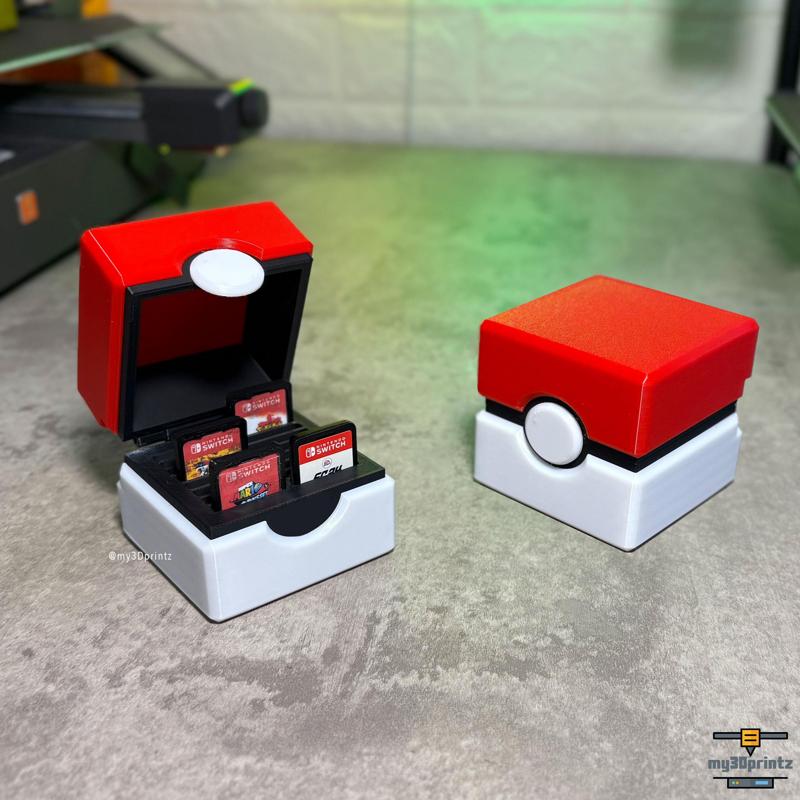 NINTENDO SWITCH POKEMON 16X GAME CARTRIDGE HOLDER POKEBALL
