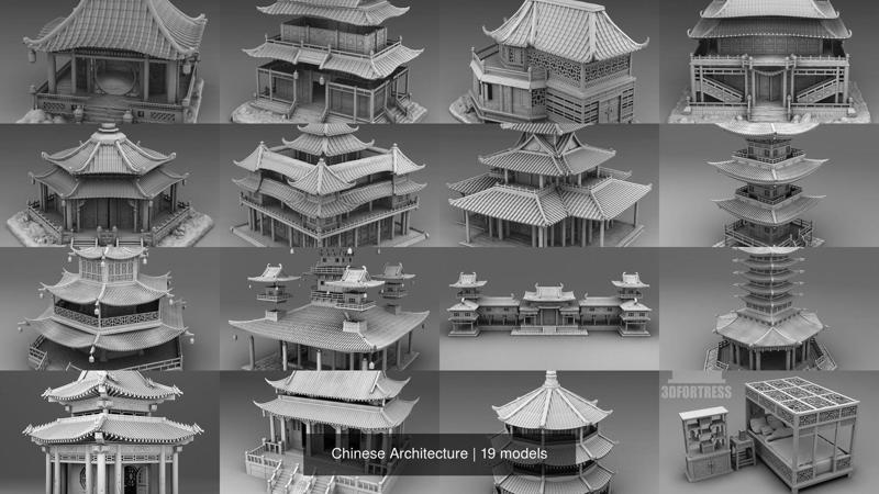 Chinese Architecture 3D Model Collection