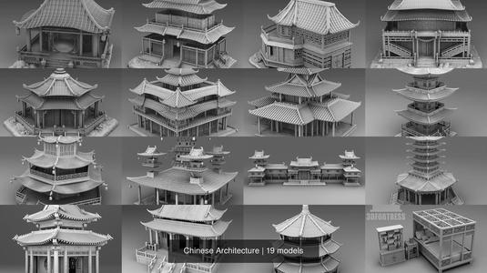 Chinese Architecture 3D Model Collection