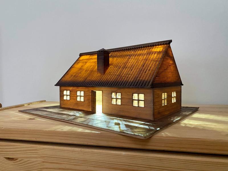 Farmer s Cottage / Tavern for RPG Game or Decoration Lamp