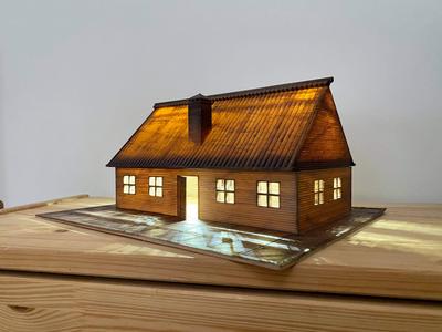 Farmer s Cottage / Tavern for RPG Game or Decoration Lamp