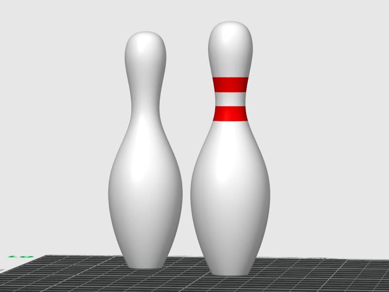 Ten-pin Bowling Full Size Pin – Striped and Clean