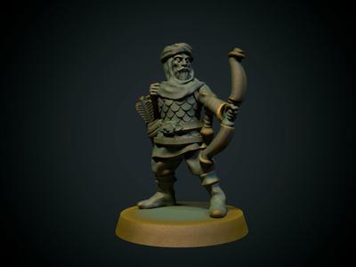 Saracen archer 28mm (supportless, FDM friendly)