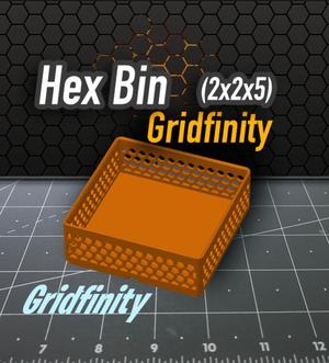 Hex Bin Gridfinity 2x2x5