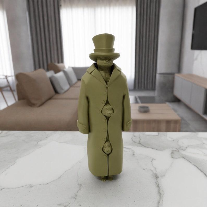 3D Cats in Coat Gift for Friend with 3D Stl Files & Cat Home Decor, Cat Decor, Cat Print, 3D Printed Decor, 3D Printing, Cat Lover, Hat