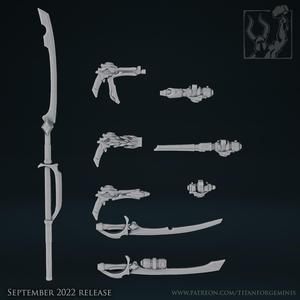 Cyber Forge Mechanoid Extant Weapon Pack