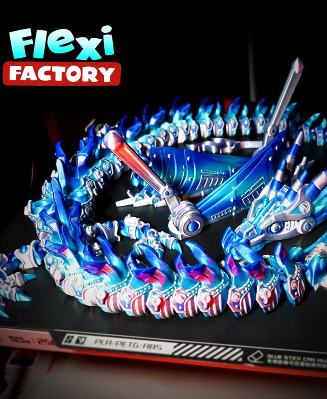 Flexi Factory Mech Dragon with Wingless and 3MF Included