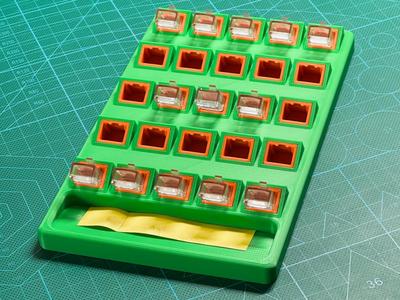 RJ45 connector storage tray for data center maintenance