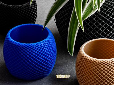 Geometric Pattern Plant Pot