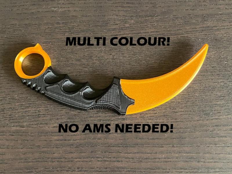 Multi colour karambit trainer knife (No AMS)