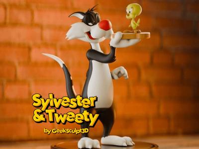 Sylvester and Tweety Figurine
