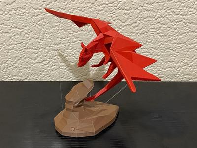 Low Poly Tensegrity Dragon – Remix