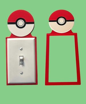 Pokeball Light Switch Backer