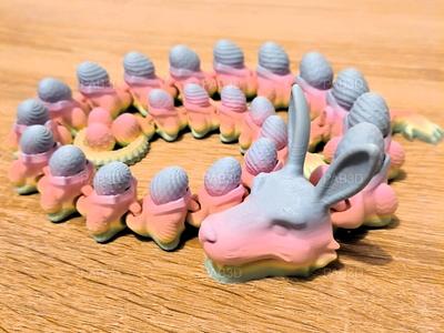 Articulated Flexi dragon Easter