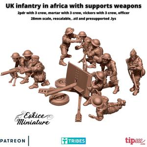 UK soldiers in Africa with SUPPORTS weapons – 28mm