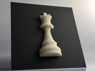 Chess Queen Layered Sculpture