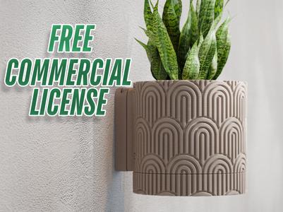 Arc Textured Wall Planter – Art Deco
