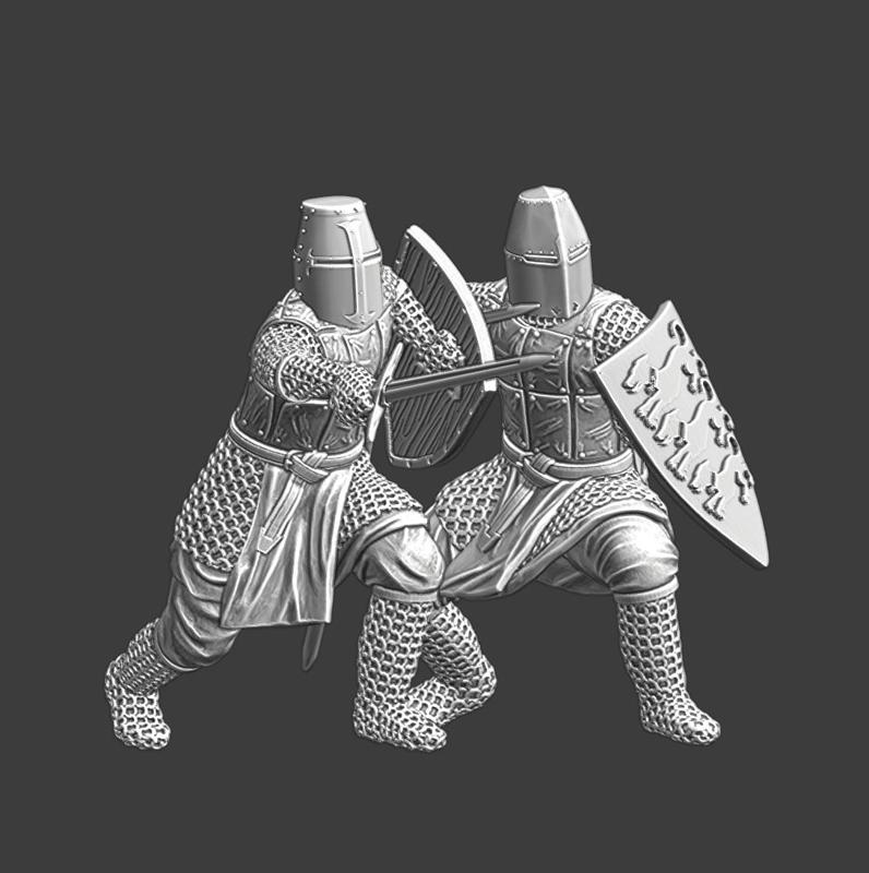 Medieval Scandinavian Knights in battle