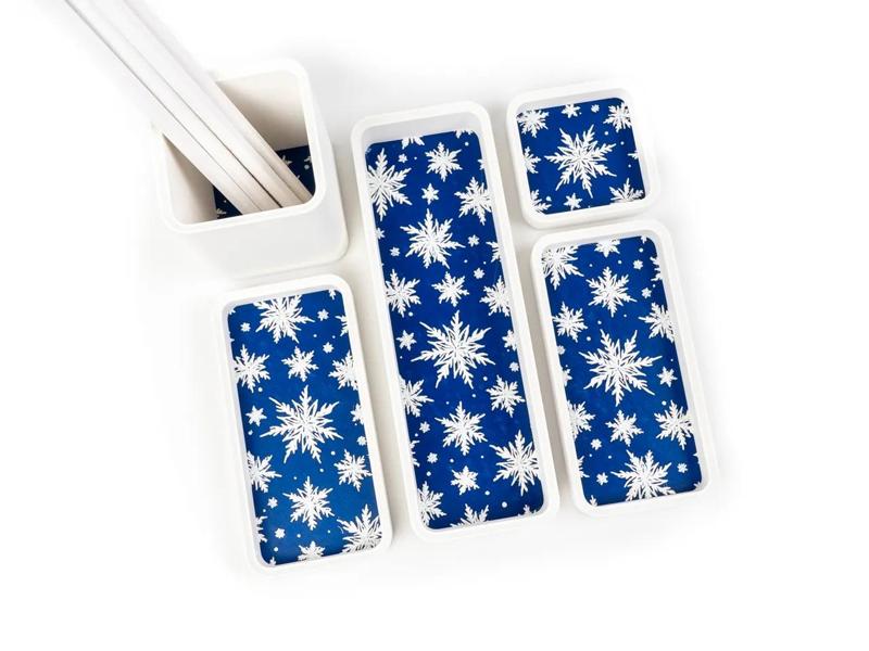 Snowflakes Stackable Trays   