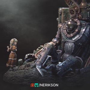 Abandoned Robot Diorama [presupported]