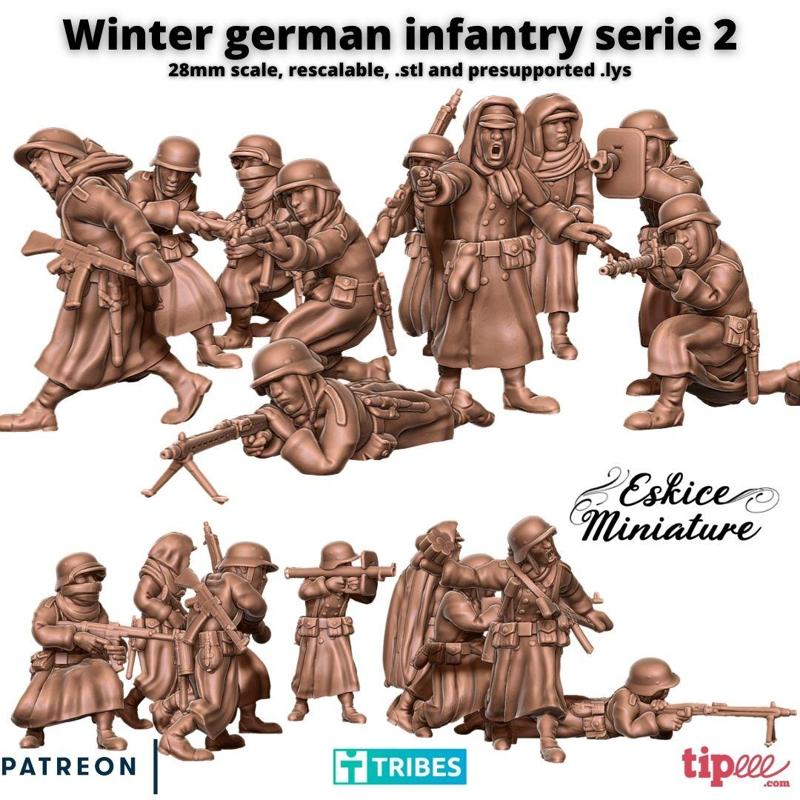 Winter german squad 2 – 28mm