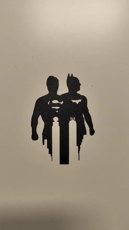 superman and batman silhouette