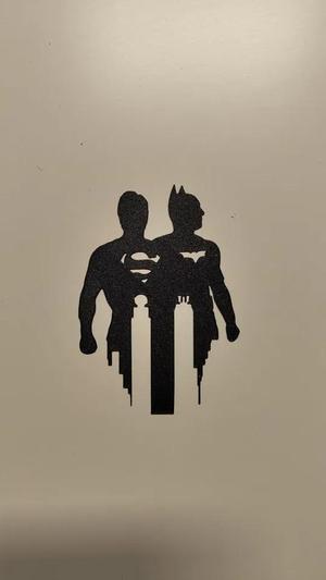 superman and batman silhouette