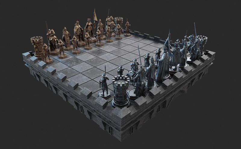 Medieval Chess Set – 3d Print Model