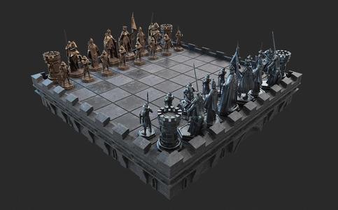 Medieval Chess Set – 3d Print Model