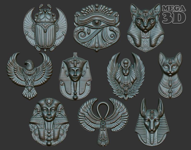 Egypt Basrelief Pack 240607 3D Model Collection
