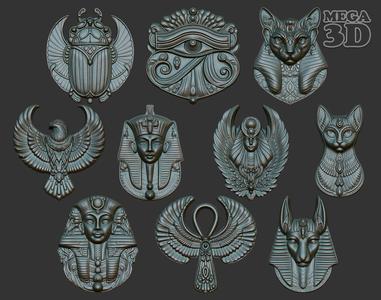 Egypt Basrelief Pack 240607 3D Model Collection