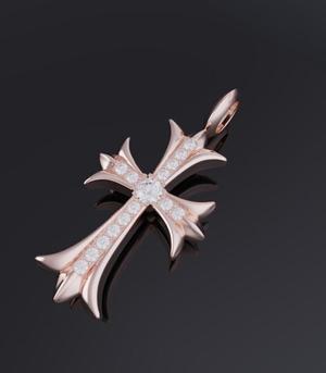 Chrome heart pendant diamond