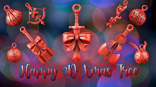 Happy 3D Xmas Tree