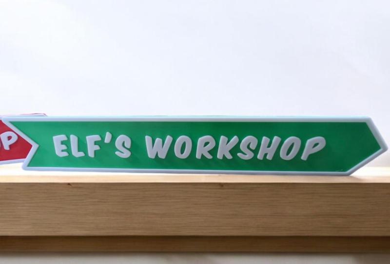 Elf’s Workshop signs