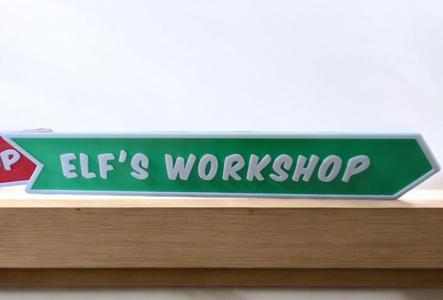 Elf’s Workshop signs